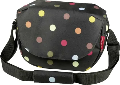 KLICKfix Taška na riadidlá FUNBAG DOTS, Čierna/Sivá/Žltá/Modrá/Červená/Hnedá