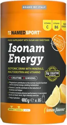 Nápoj ISONAM ENERGY+3g kreatín citrón 480g