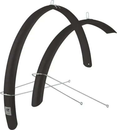 FORCE blatníky 48 Aluflex ECO trekking 28" + vzpery, čierne