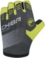 Chiba Cyklistické rukavice Solar NEON S, Čierna/Žltá