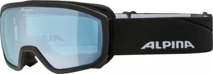 ALPINA Lyžiarske okuliare detské SCARABEO JR. black-blue matt Q-LITE blue
