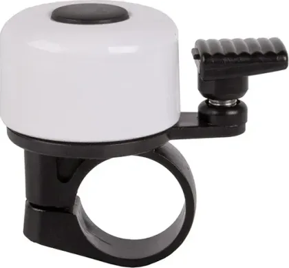 Zvonček mini, oceľový biely