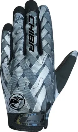 Chiba Cyklistické rukavice Elements Youth GREY XS/S, Čierna/Sivá