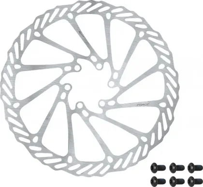 FORCE kotúč brzdový -2 180 mm, 6 dier, strieborný