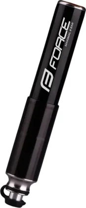 FORCE pumpička HOSE, 15,5 cm, UNI s hadičkou, hliníková, čierna