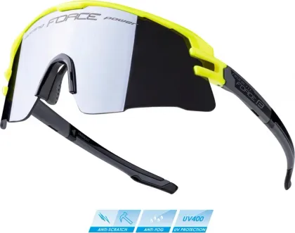 FORCE okuliare AMBIENT, fluo-šedé, čierne zrkadlové sklo