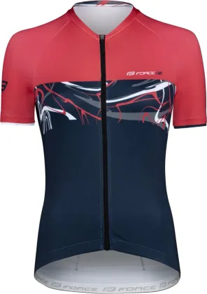 Force dres F ART UNI kr. rukáv, tm. modrý-červený