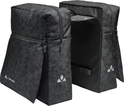 Vaude dvojitá taška na nosič TwinZipper, black