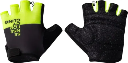 Force rukavice FINE, čierno-fluo
