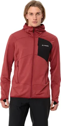 Vaude fleecová mikina s kapucňou Monviso, pánska, bledo červená