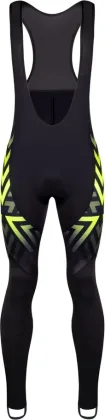 FORCE nohavice SPIKE s trakmi a vložkou, čierno-fluo