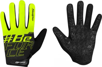 FORCE rukavice MTB SWIPE letné, čierno-fluo