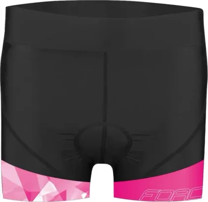 FORCE kraťasy MINI LADY do pásu s vložkou, čierno-ružové