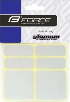 FORCE reflexné nálepky - sada, strieborné, 6 ks