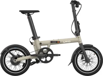 UTO Skladací elektrobicykel PRO16 2025 Satin Taupe, Sivá/Modrá
