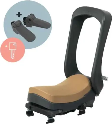 Urban Iki Detské sedadlo na bicykel junior s adaptérom zadné Bincho Čierna/Kurumi Hnedá, Čierna/Hnedá