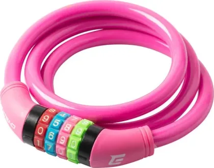 Extend zámok na bicykel NUMERIC 4, 12*1000mm, multicolor digits