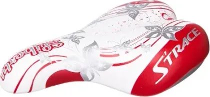 Sedlo CTM detské Jenny, červené, strieborné motýliky,16''