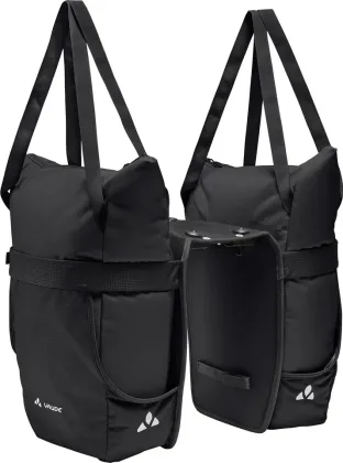 Vaude dvojitá taška na nosič TwinShopper (UniKlip 2), black