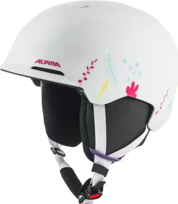 ALPINA Detská lyžiarska prilba BRIX JR white-graphic matt