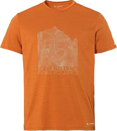 Vaude tričko Tekoa Wool, pánske, oranžové (kumquat)