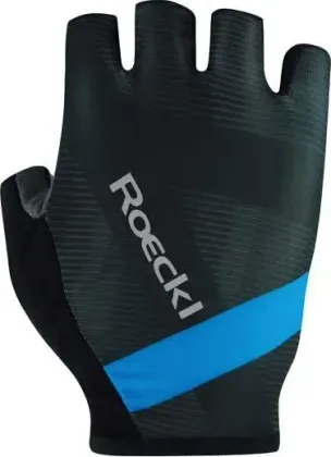 ROECKL Rukavice cyklistické Busano čierno šedá/modrá (black shadow - ibiza blue)