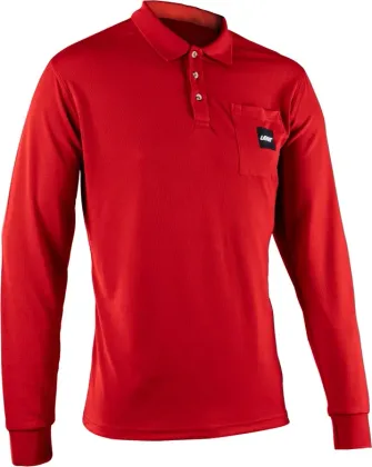 LEATT Polo tričko Team dlhý rukáv, Chili Red