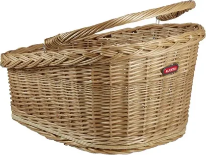KLICKfix Prútený košík na zadný nosič WICKER BASKET GT hnedý, Hnedá