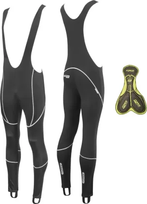 FORCE nohavice Z70 SOFTSHELL s trakmi a vložkou, čierne