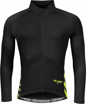FORCE dres SPIKE dlhý rukáv, čierno-fluo