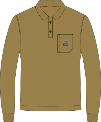 LEATT Polo tričko Team dlhý rukáv, Brass Brown