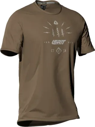 LEATT dres krátky rukáv MTB Gravity 3.0 Junior, Loam Brown