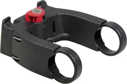 KLICKfix Ebike adaptér na riadidlá 22-26 mm/31,8 mm uzamykateľný, Čierna