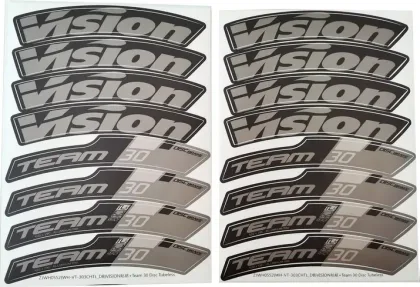 VISION nálepky na ráfik TEAM 30 DB CH-TL (1set) ZJWH0552