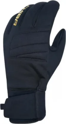 Chiba Zimné cyklistické rukavice Classic BLACK/GOLD S, Čierna