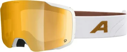 ALPINA Lyžiarske okuliare TAOS Q white-gold/mirror gold