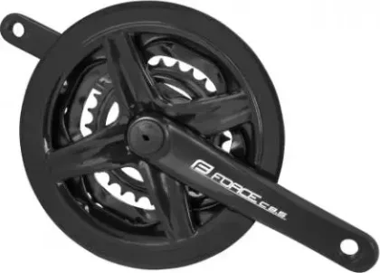 FORCE kľuky C8.5 Al, 175 mm, 48/38 /28z s krytom, čierne