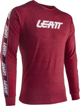 Leatt triko s dlhým rukávom Premium, unisex, ruby