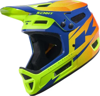 KENNY Cyklistická prilba DOWNHILL ELITE Navy Neon Yellow 2025 XS, Zelená/Žltá/Oranžová