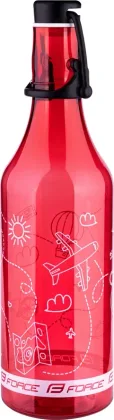 FORCE fľaša FLASK 0,5 l, transparentná červená