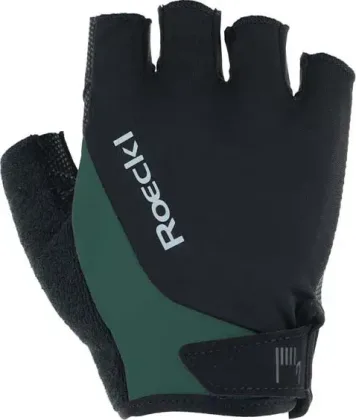 Roeckl cyklistické rukavice Basel 2, čierno-zelené (black/duck green)