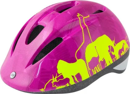 FORCE prilba FUN ANIMALS detská fluo-ružová M