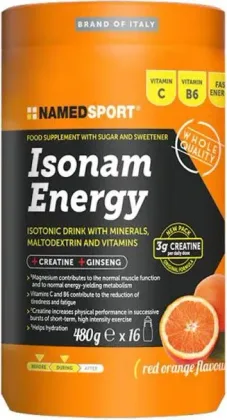 Nápoj ISONAM ENERGY+3g kreatín pomaranč 480g