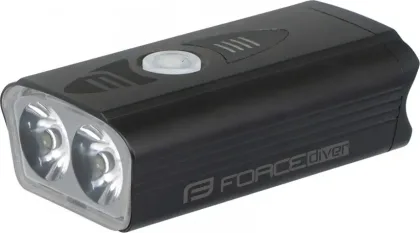 FORCE svetlo predné DIVER 900 LM, USB, čierne
