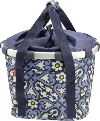 KLICKfix Košík na riadidlá Reisenthel GT Floral, Čierna/Sivá/Modrá/Béžová