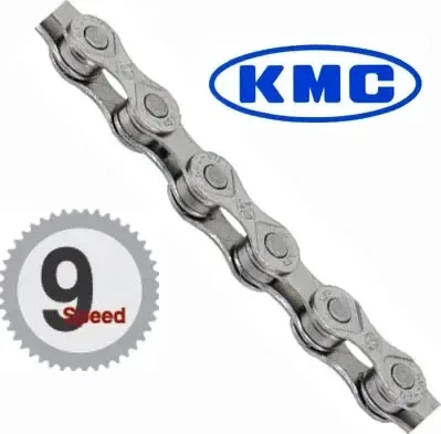 KMC Reťaz X 9 šedá, v sáčku, 116 článkov, X 9-73
