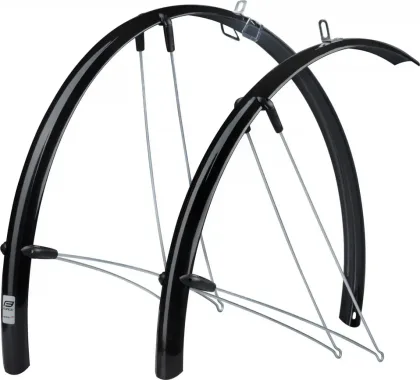 FORCE blatníky 36 Aluflex 28" cestné XL + vzpery, čierne