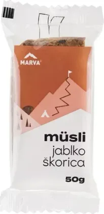 MARVA MÜSLI energetická tyčinka, 50 g, jablko/škorica