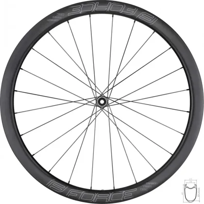 FORCE koleso predné cestné F.TEAM SP KARBON DISC 40 plášťové