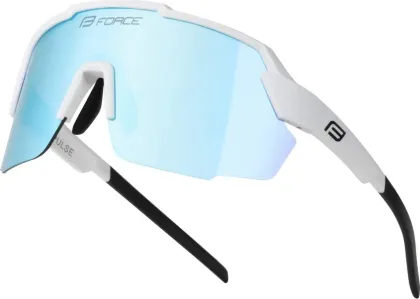 Force okuliare PULSE biele, modré zrkadl. sklo